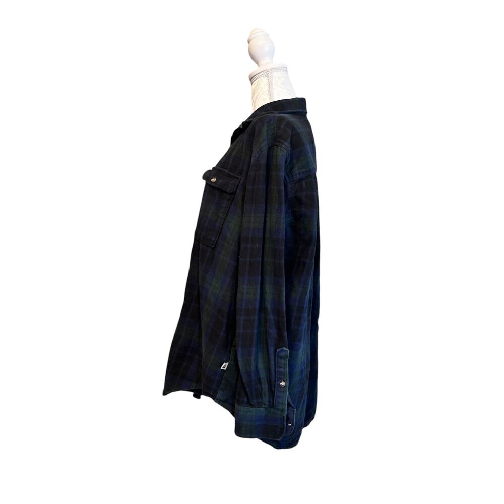 The North Face Button Down Shirt Large Blue Green Plaid Outdoor Hiking Casual - Picture 10 of 16